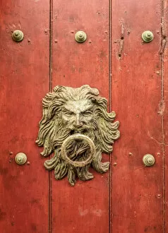Images Dated 13th June 2018: Door Knocker, Old Town, Cartagena, Bolivar Department, Colombia