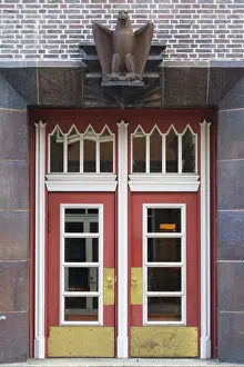 Ian Tower Prints: Door of Kontor 10 in Kontorhausviertel area (UNESCO World Heritage Site), Hamburg