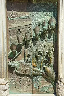 Images Dated 9th August 2022: Door of Ljubljana Cathedral, Ljubljana, Slovenia