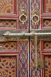 Door Gallery: Door in the old medina of Fes, Morocco