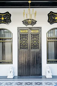 Black Prints: Door in Old Town, Phuket, Thailand