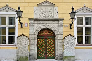 Images Dated 11th November 2016: Door in the Old Town of Tallinn, a Unesco World Heritage Site. Tallinn, Estonia