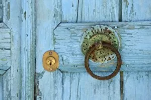 Close Up Gallery: Detail of a door in Sivas, South Coast, Crete, Greece, Europe