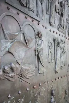Bas Relief Prints: Detail on door of St Martins Basilica, Pannonhalma Abbey (UNESCO World Heritage