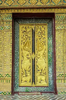 Doorway Prints: Door of Wat Xieng Mouane, Luang Prabang (ancient capital of Laos on the Mekong river)