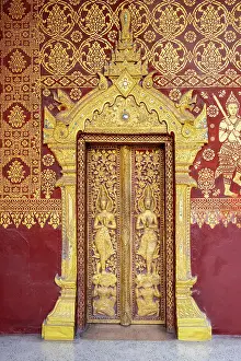 Wat Xieng Thong Prints: Door of Wat Xiengthong, Luang Prabang (ancient capital of Laos on the Mekong river), Laos