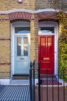 Greenwich Prints: Doors to terraced houses in Greenwich, London, England, UK