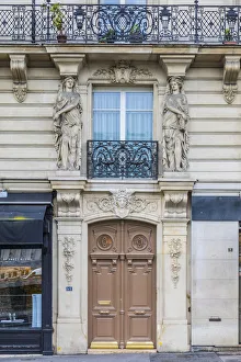 Left Bank Prints: Doorway of apartment building, Paris, France