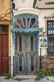 Doorway, Balat district, Istanbul, Turkey