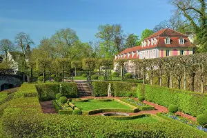 Thuringen Prints: Dornburger Schl√∂sser - Rococo castle and castle garden