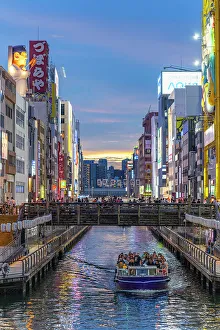 Shopping Prints: Dotonbori, sunset in Osaka, Japan
