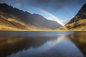 March Prints: Double rainbow over Loch Achtriochtan in the Scottish Highlands