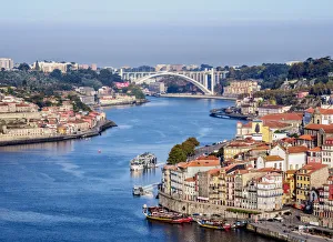 Douro River, elevated view, Porto, Portugal