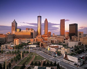 Down Town Prints: Downtown skyline of Atlanta