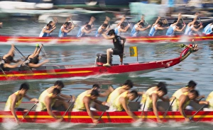 Team Prints: Dragon boat race, Shau Kei Wan, Hong Kong Island, Hong Kong