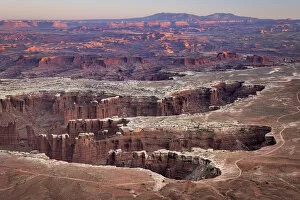 Images Dated 7th January 2020: Dramatic canyon terrain at Grand View Point at sunset, Canyonlands National Park, Utah