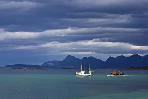 Images Dated 17th November 2010: Dramatic coastal landscape near Kjerringoy, Nordland, Norway