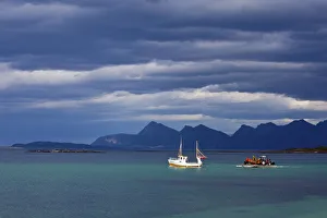Dramatic coastal landscape near Kjerringoy, Nordland, Norway Dramatic coastal landscape near Kjerringoy, Nordland, Norway