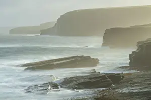 Orkney Prints: Dramatic coastal scenery near Birsay on the wild west coast of Orkney, Scotland