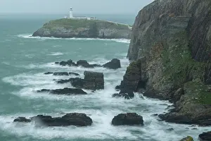 Anglesey Prints: Dramatic coastal scenery at South Stack Lighthouse in Anglesey