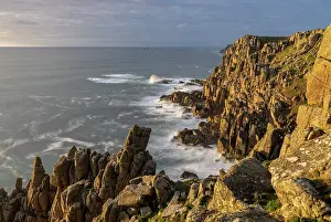 January Prints: Dramatic granite cliffs near Gwennap Head in Cornwall, England. Winter (January) 2025