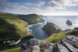 Dramatic North Cornish coastal scenery at Boscastle, Cornwall, England