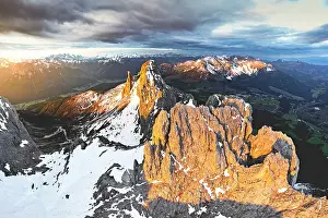 Environment Prints: Dramatic sunrise over Roda di Vael
