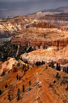 Dramatic weather approaching Point Supreme Overlook, Cedar Breaks National Monument, Utah Dramatic weather approaching Point Supreme Overlook, Cedar Breaks National Monument, Utah