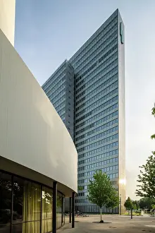 Dusseldorf Prints: Dreischeibenhaus, Dusseldorf, North Rhine-Westphalia, Germany