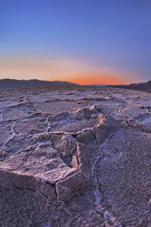 Salt Pan Prints: Dried out salt pan at Badwater - USA, California, Inyo, Death Valley