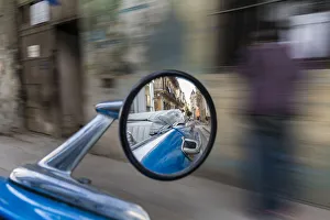 Vehicles Prints: Driving around Old Havana on a Classic American car, Havana, Cuba