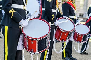 Images Dated 16th August 2022: Drummers during Beating the Retreat. This is a military ceremony dating back to the 17th-century