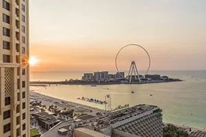 Arabian Gulf Prints: The Dubai Observation Wheel on Bluewaters Island, Dubai, United Arab Emirates