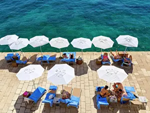 Croatia Prints: Dubrovnik, Dalmatia, UNESCO SITE Banje Beach Croatia