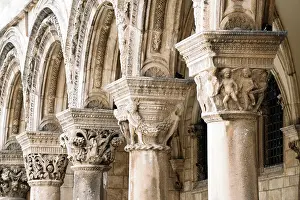 Dubrovnik Prints: Dubrovnik, Dalmatia, UNESCO SITE Detail of Rektorenpalast Croatia