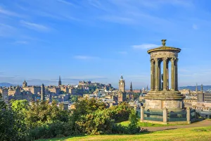 Dugald Stewart Monument, Calton Hill, Balmoral Hotel, Edinburgh Castle, Edinburgh Dugald Stewart Monument, Calton Hill, Balmoral Hotel, Edinburgh Castle, Edinburgh