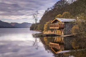 Lake District Prints: Duke of Portland boathouse on Ullswater in the Lake District National Park, Cumbria