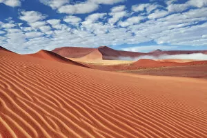 Sand Desert Collection: Dune impression with fog in Namib - Namibia, Hardap, Namib