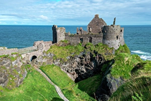 Irish Sea Prints: Dunluce Castle. Bushmills, County Antrim, Ulster region, Northern Ireland, United Kingdom