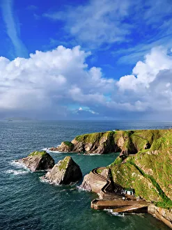 Dunquin Pier, elevated view, Dingle Peninsula, County Kerry, Ireland
