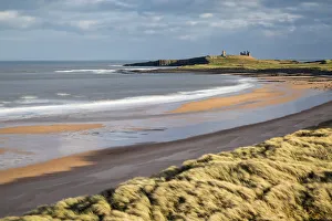 Dunstanburgh Castle and Embleton Bay, Northumberland, England