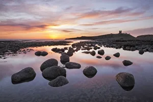 Dunstanburgh Castle and Embleton Bay, Northumberland, England