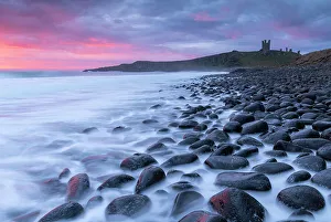 Q2 2023 Collection: Dunstanburgh Castle, photographed from Embleton Bay, Northumberland, England. Spring (March) 2023