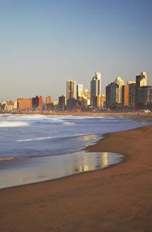 Images Dated 4th November 2010: Durban skyline and beachfront, KwaZulu-Natal, South Africa