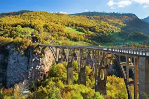 North Montengro Prints: Durdevica Tara Bridge, over the Tara River, North Montengro