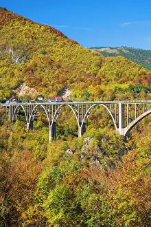 Montengro Prints: Durdevica Tara Bridge, over the Tara River, North Montengro