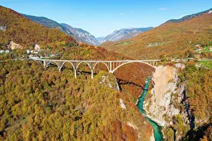 Montenegro Prints: Durdevica Tara Bridge, over the Tara River, North Montengro