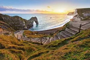Purbeck Prints: Durdle Door, a natural limestone arch on the Jurassic Coast near Lulworth in Dorset