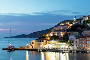 Images Dated 19th July 2022: Dusk in Assos, Kefalonia, Ionian Islands, Greece