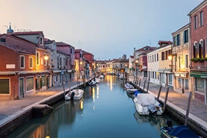 Piers Gallery: Dusk on Rio dei Vetrai, one of the canals of Murano Island, Venice, Veneto, Italy